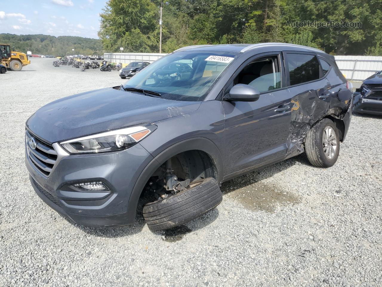 2017 Hyundai Tucson Limited Серый vin: KM8J3CA42HU445581