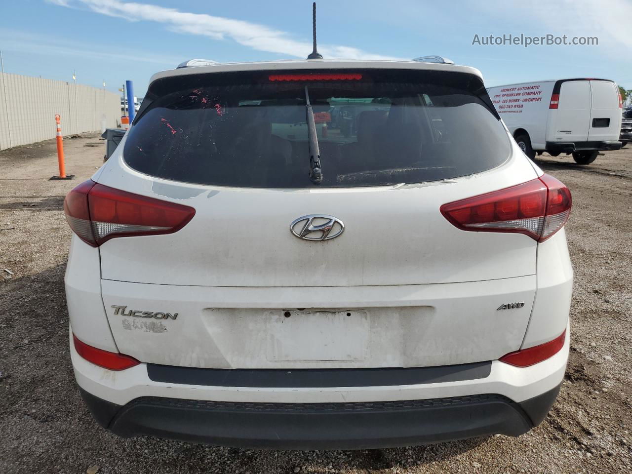 2016 Hyundai Tucson Limited White vin: KM8J3CA43GU245694