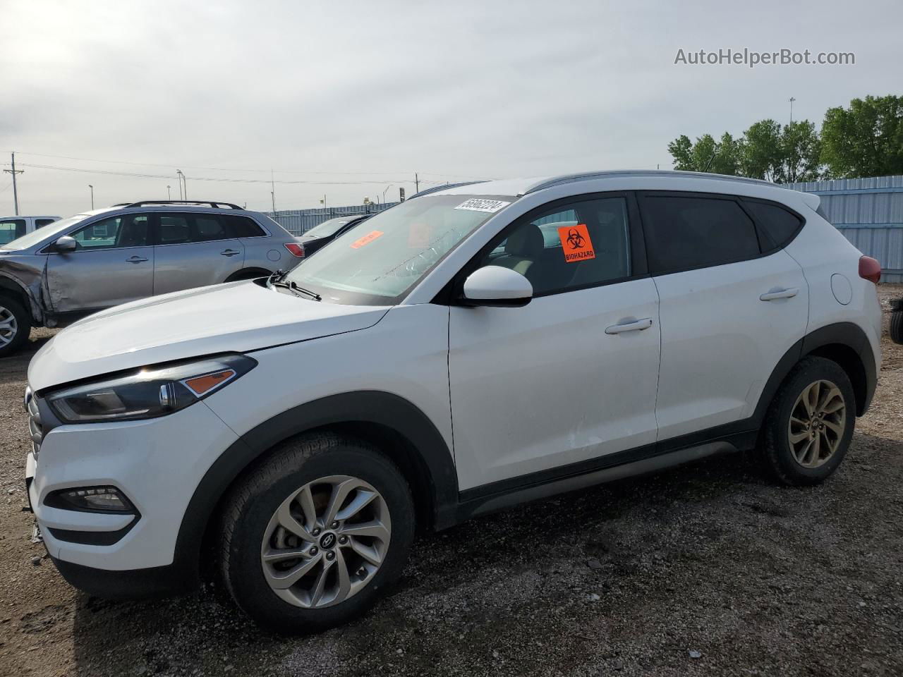 2016 Hyundai Tucson Limited White vin: KM8J3CA43GU245694