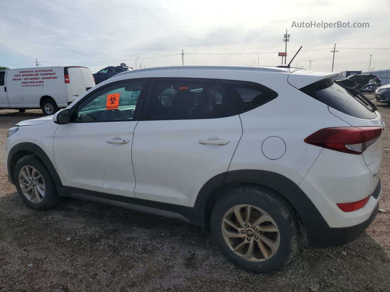 2016 Hyundai Tucson Limited White vin: KM8J3CA43GU245694