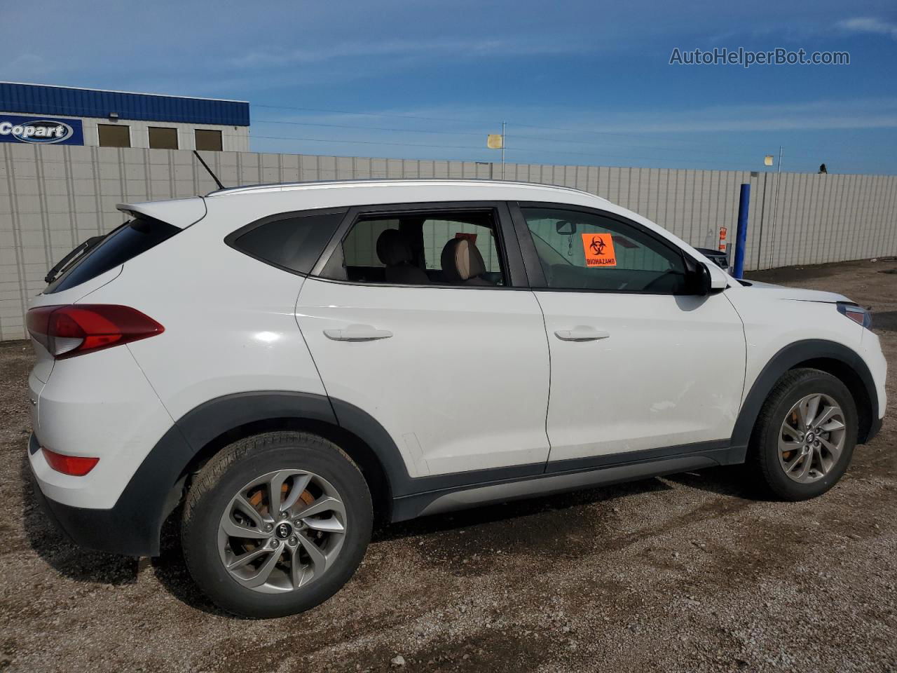 2016 Hyundai Tucson Limited White vin: KM8J3CA43GU245694