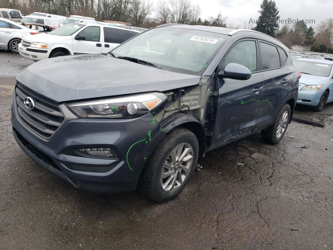 2017 Hyundai Tucson Limited Gray vin: KM8J3CA43HU499178