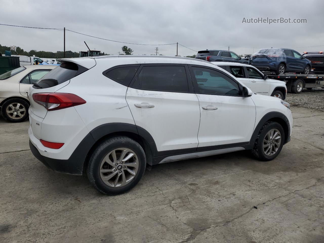 2017 Hyundai Tucson Limited Белый vin: KM8J3CA43HU519042