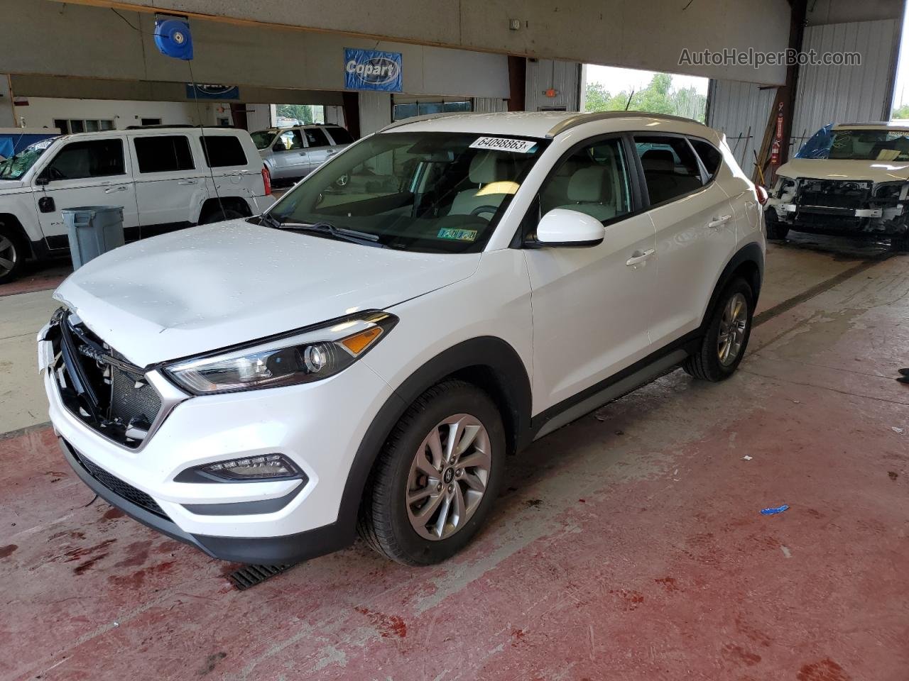 2017 Hyundai Tucson Limited White vin: KM8J3CA43HU585297