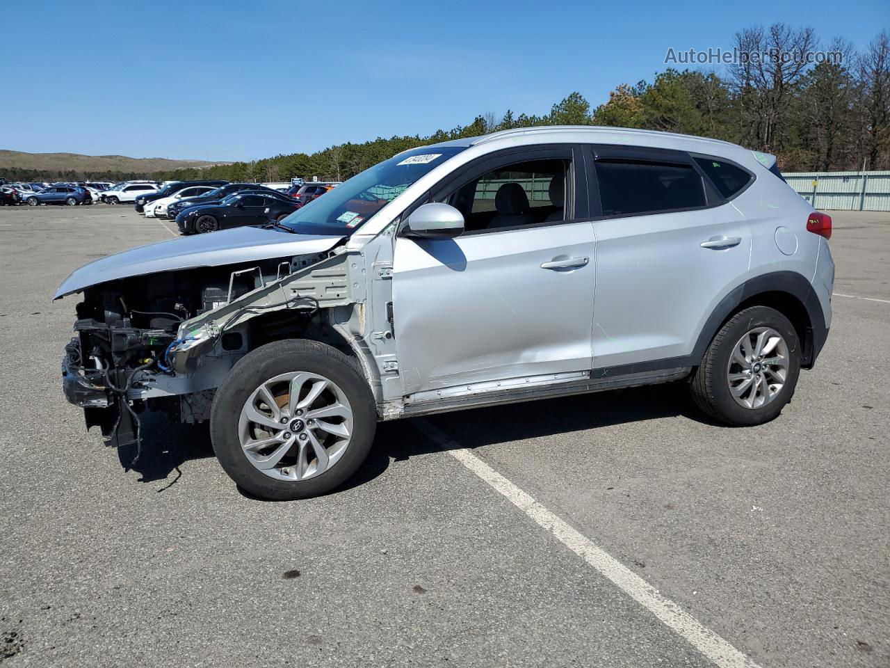 2016 Hyundai Tucson Limited Silver vin: KM8J3CA44GU067942