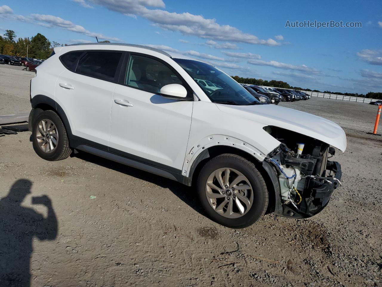 2017 Hyundai Tucson Limited White vin: KM8J3CA44HU370513