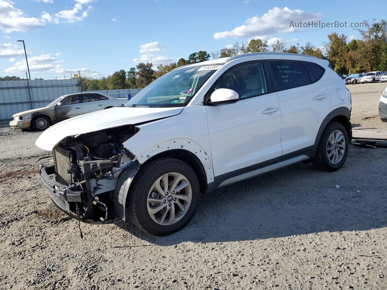 2017 Hyundai Tucson Limited White vin: KM8J3CA44HU370513