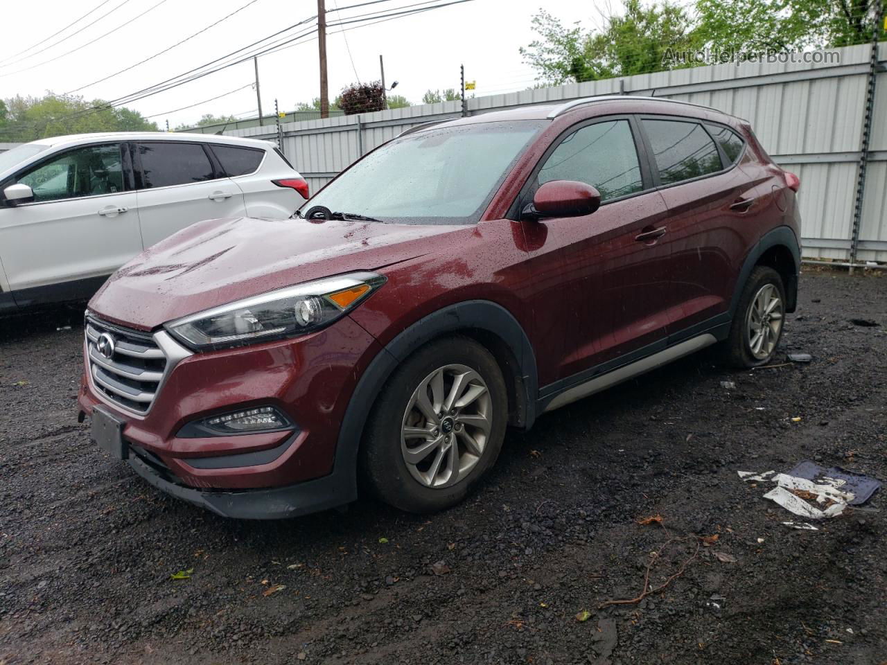 2017 Hyundai Tucson Limited Красный vin: KM8J3CA44HU376697