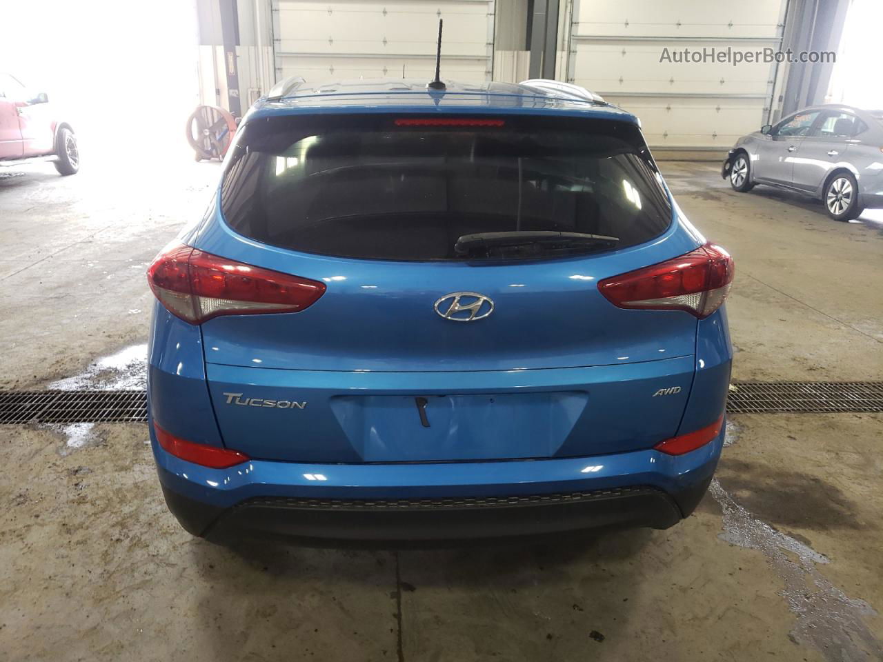 2017 Hyundai Tucson Limited Синий vin: KM8J3CA44HU418091