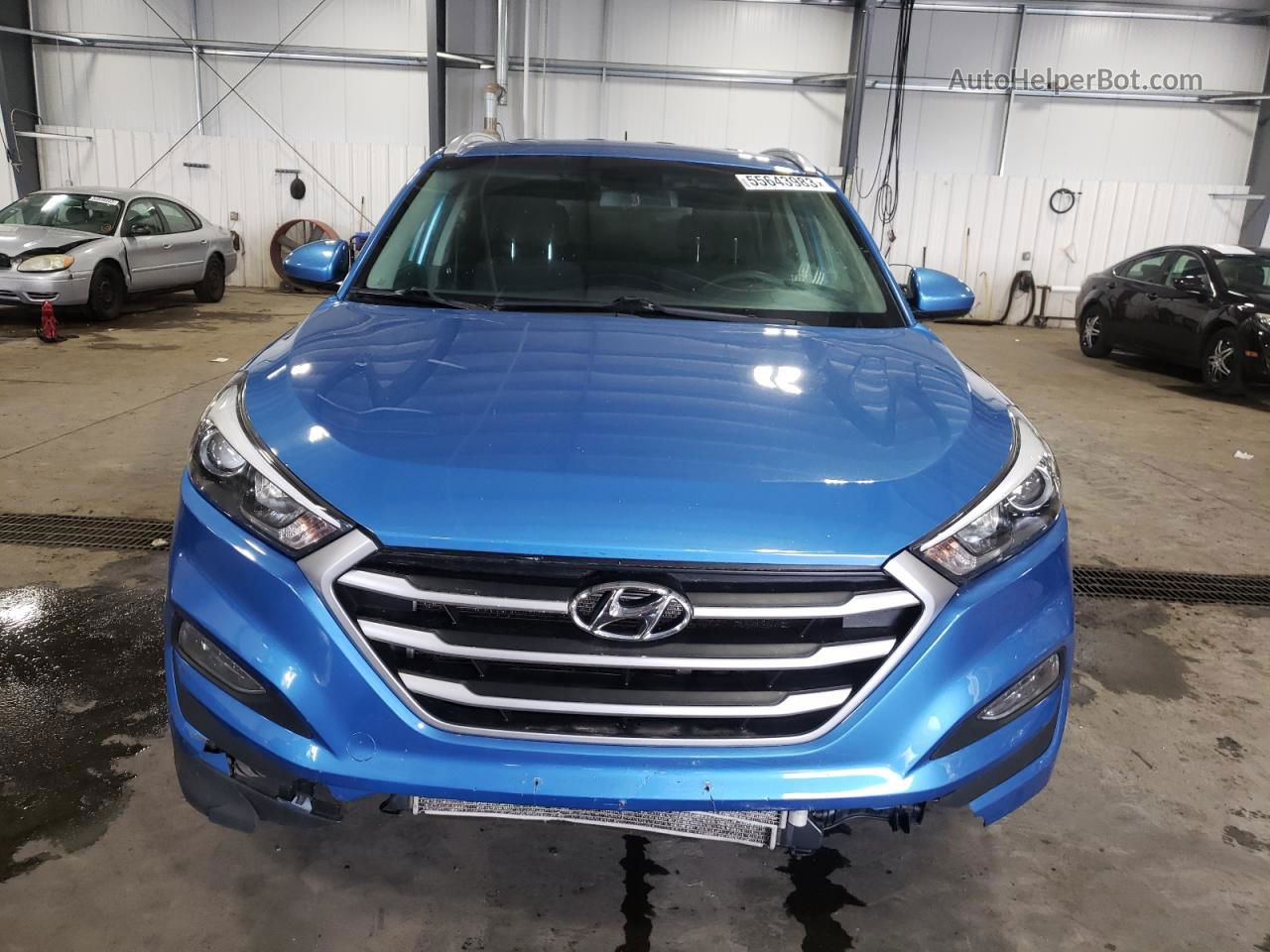 2017 Hyundai Tucson Limited Синий vin: KM8J3CA44HU418091