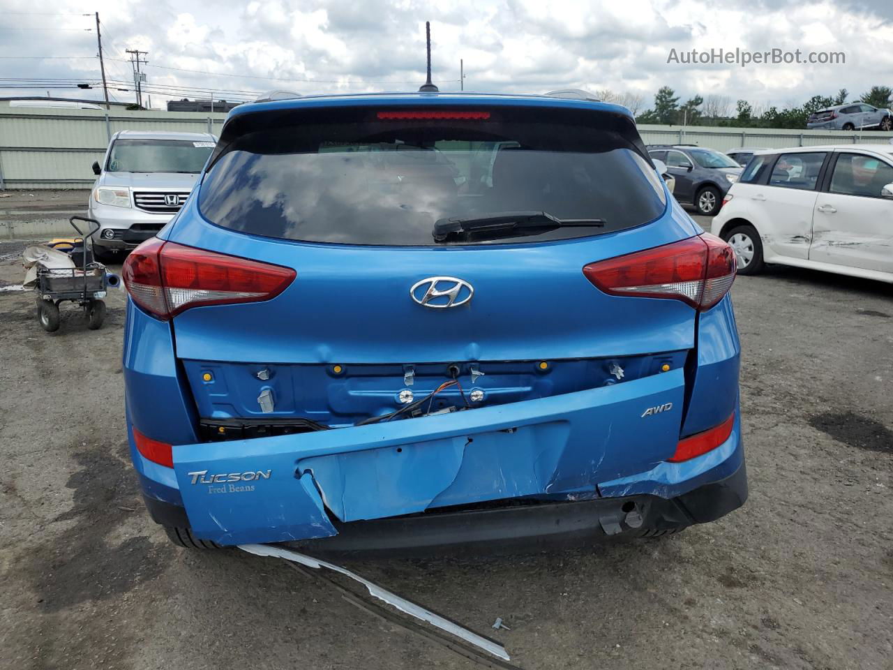 2017 Hyundai Tucson Limited Blue vin: KM8J3CA44HU456985