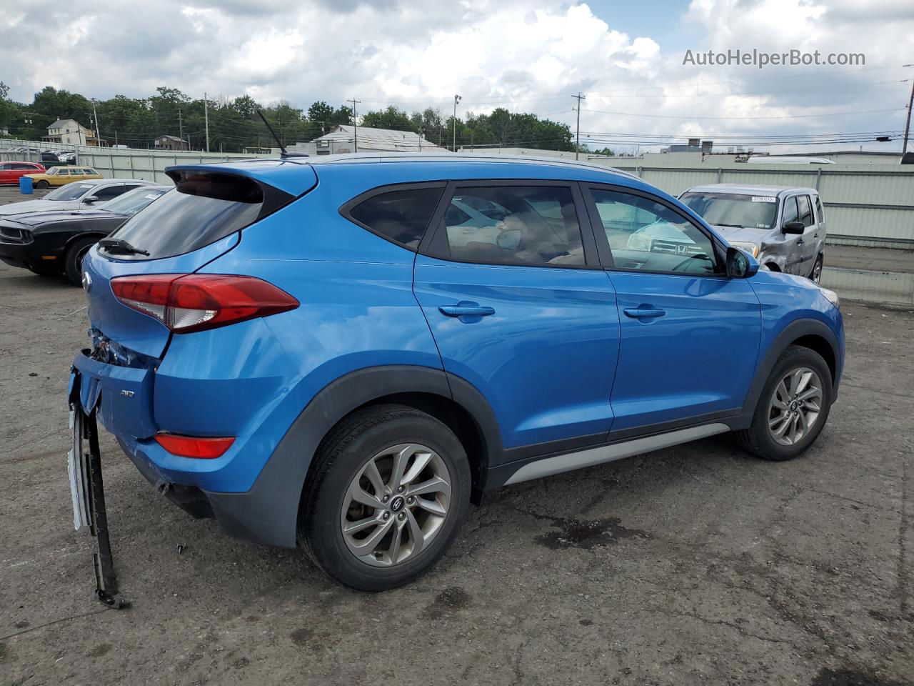 2017 Hyundai Tucson Limited Синий vin: KM8J3CA44HU456985