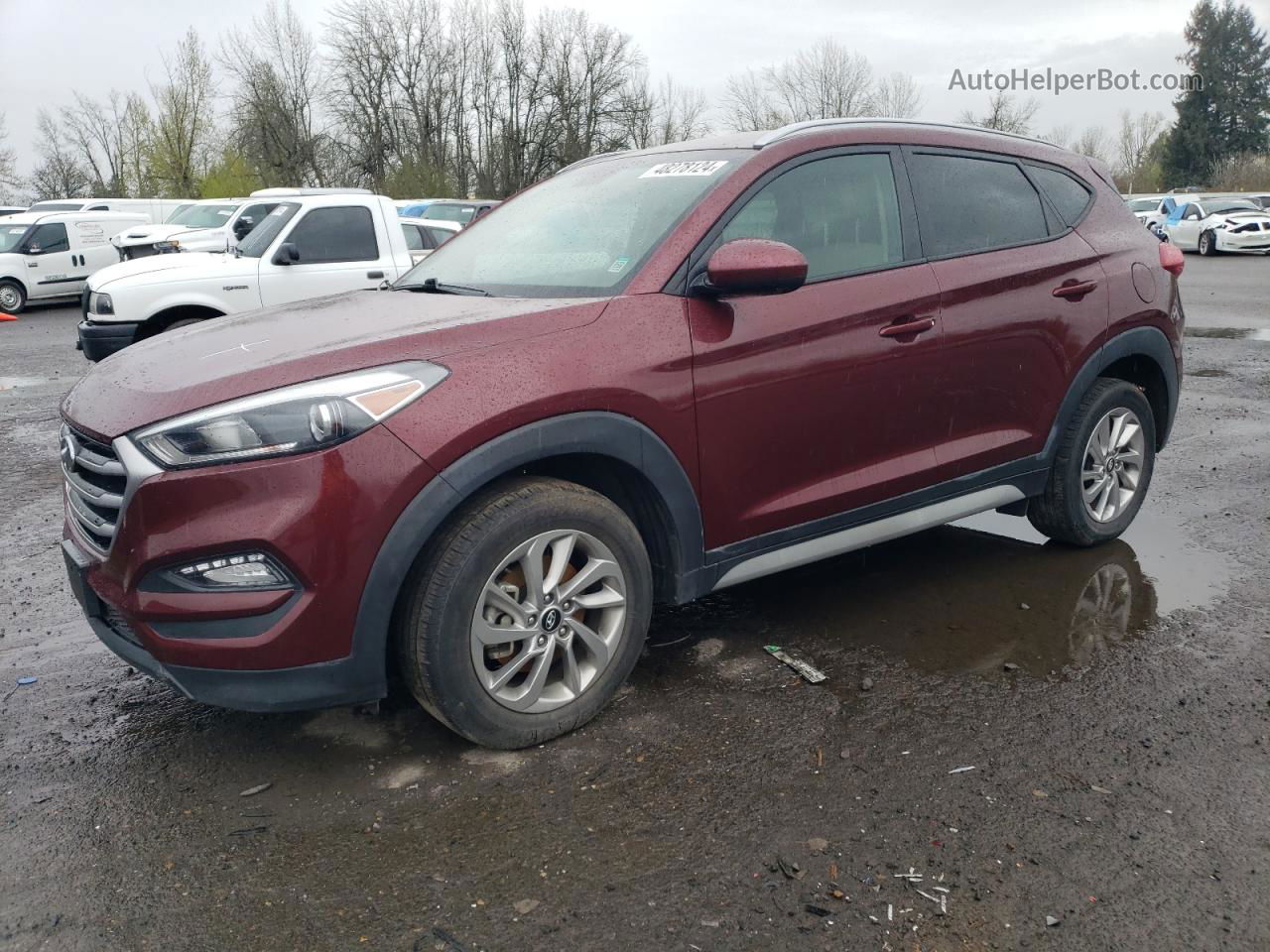 2018 Hyundai Tucson Sel Бордовый vin: KM8J3CA44JU665388