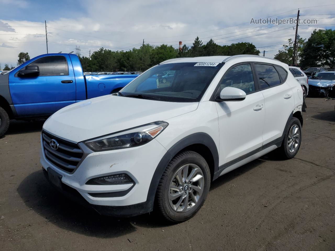 2018 Hyundai Tucson Sel White vin: KM8J3CA44JU764096