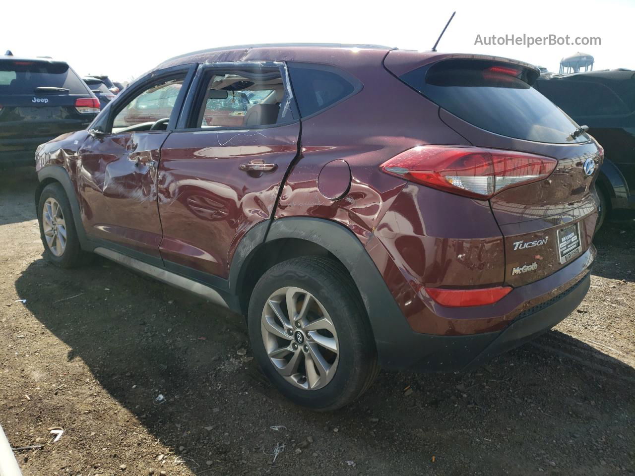 2017 Hyundai Tucson Limited Burgundy vin: KM8J3CA45HU312555