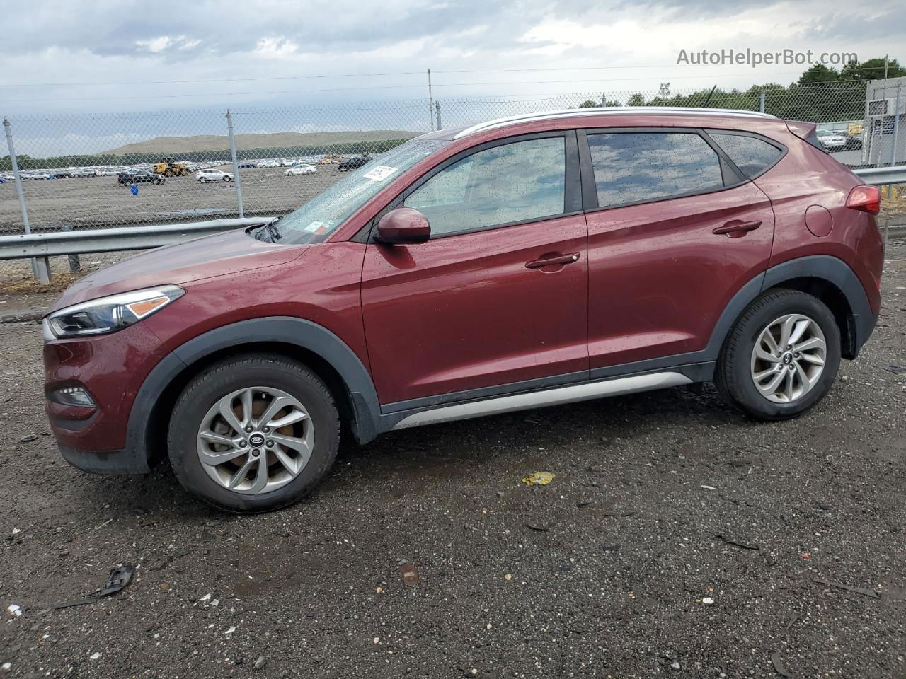 2017 Hyundai Tucson Limited Темно-бордовый vin: KM8J3CA45HU312989