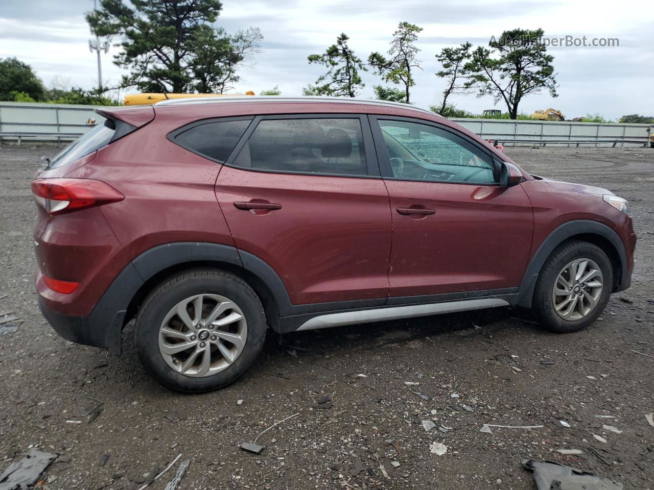 2017 Hyundai Tucson Limited Maroon vin: KM8J3CA45HU312989