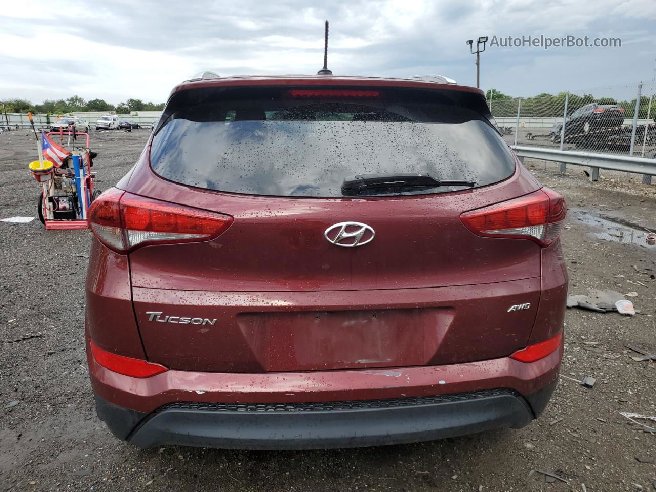 2017 Hyundai Tucson Limited Maroon vin: KM8J3CA45HU312989