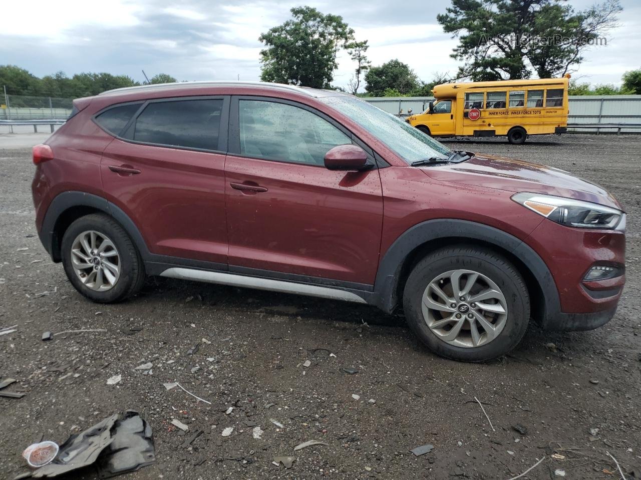 2017 Hyundai Tucson Limited Maroon vin: KM8J3CA45HU312989