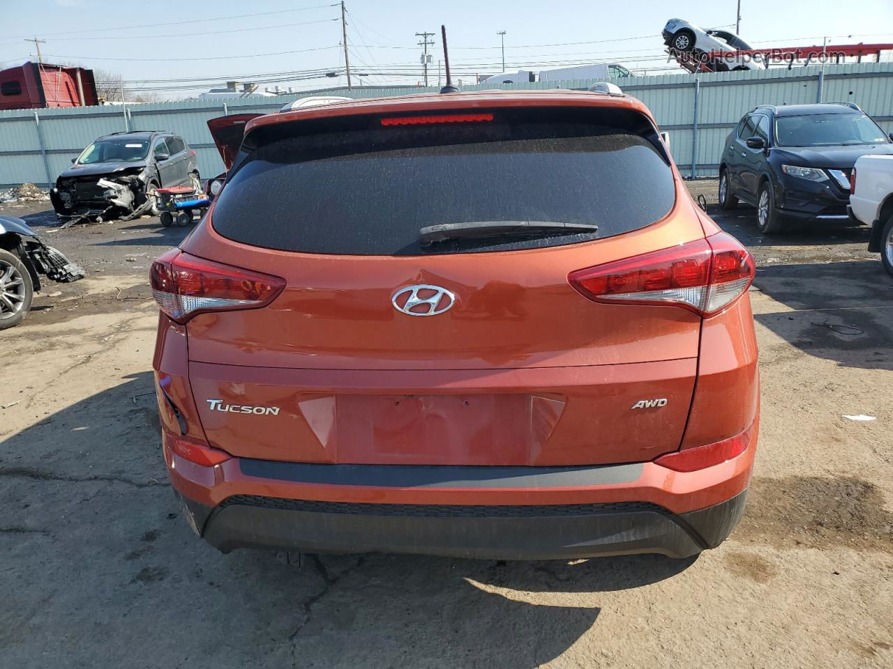 2017 Hyundai Tucson Limited Orange vin: KM8J3CA45HU430170