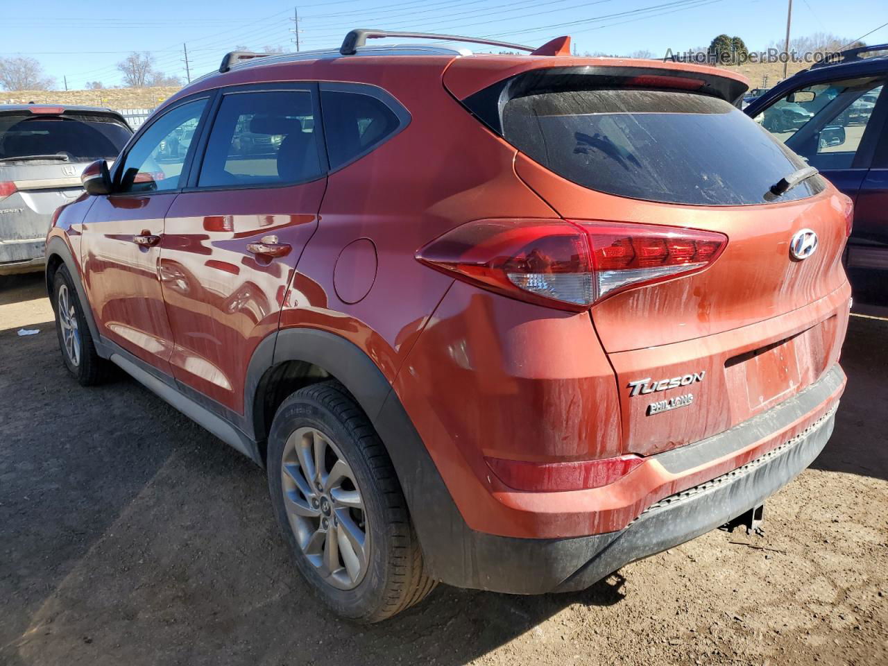 2017 Hyundai Tucson Limited Orange vin: KM8J3CA45HU441427