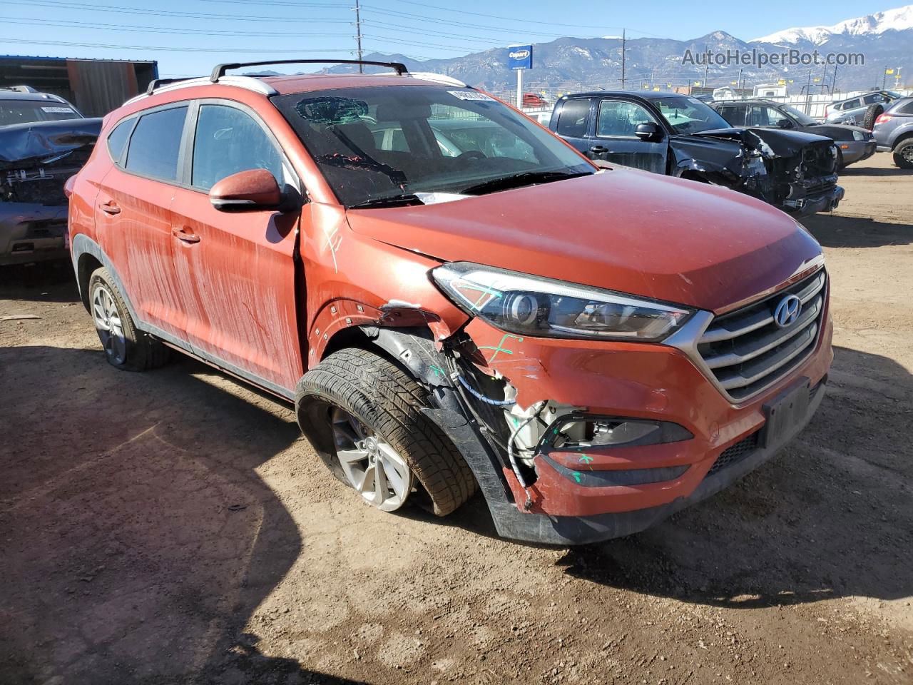 2017 Hyundai Tucson Limited Orange vin: KM8J3CA45HU441427