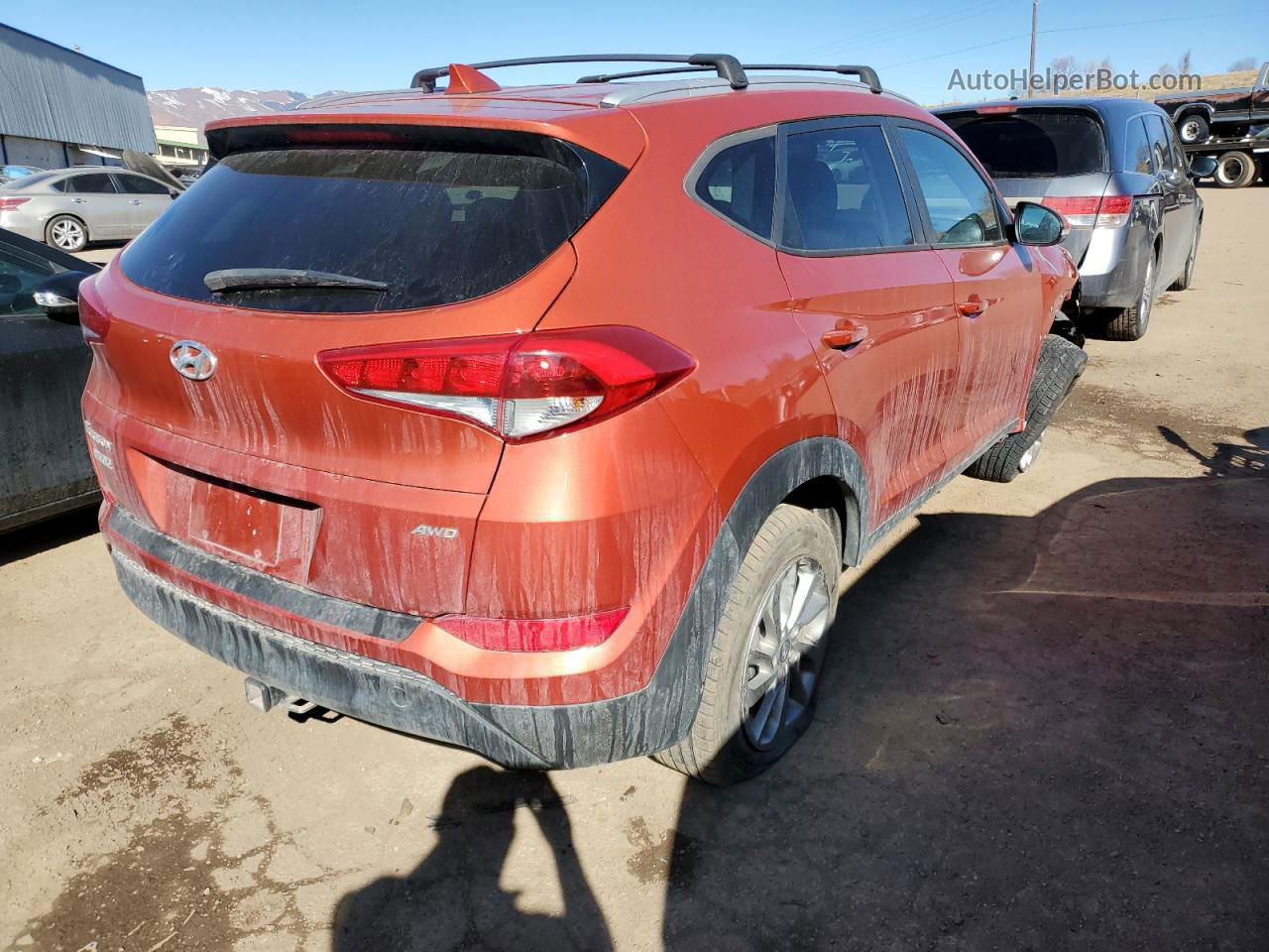 2017 Hyundai Tucson Limited Orange vin: KM8J3CA45HU441427