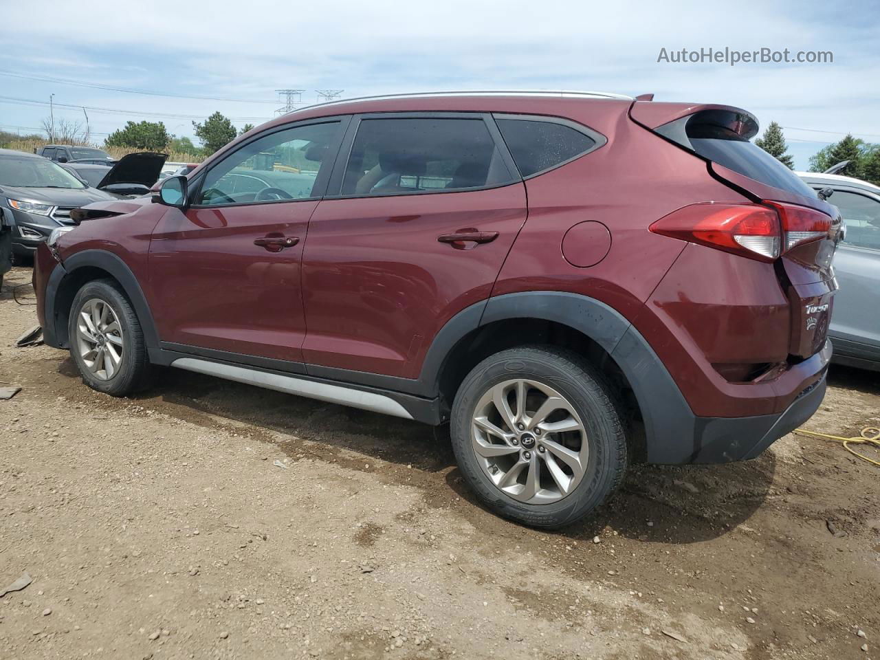 2017 Hyundai Tucson Limited Красный vin: KM8J3CA45HU445459