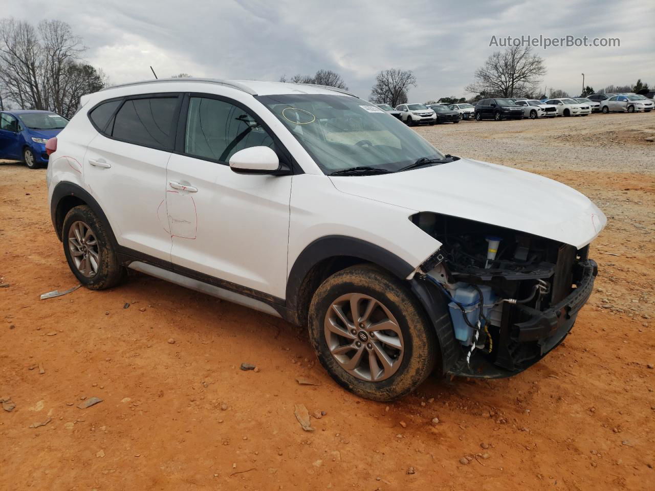 2017 Hyundai Tucson Limited White vin: KM8J3CA45HU500444