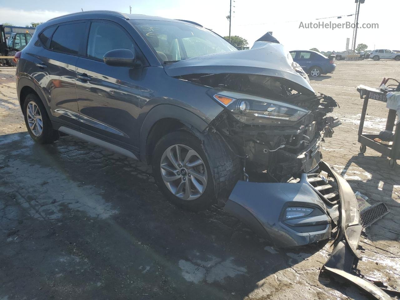 2017 Hyundai Tucson Limited Gray vin: KM8J3CA45HU501397