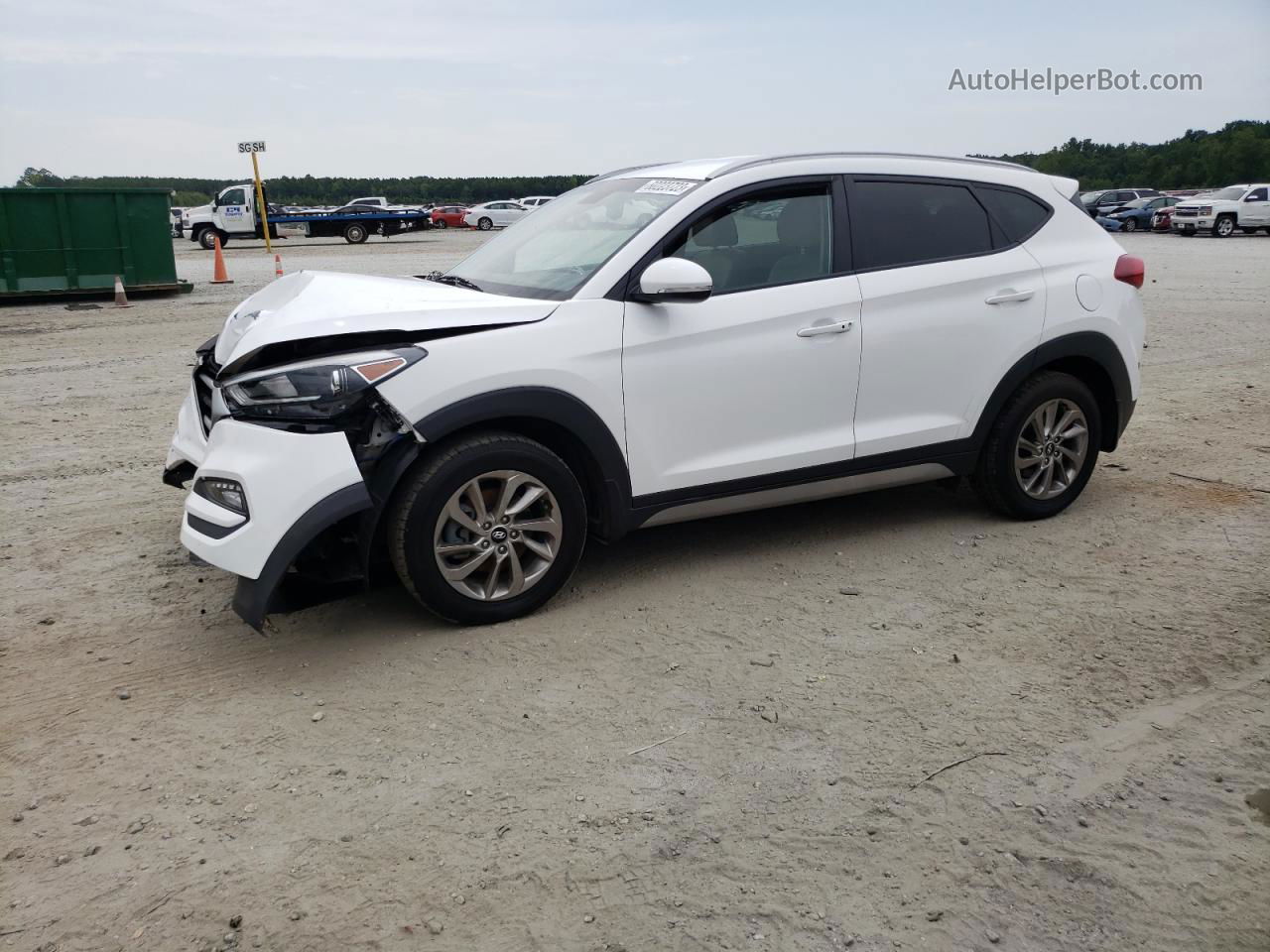 2017 Hyundai Tucson Limited White vin: KM8J3CA45HU531094