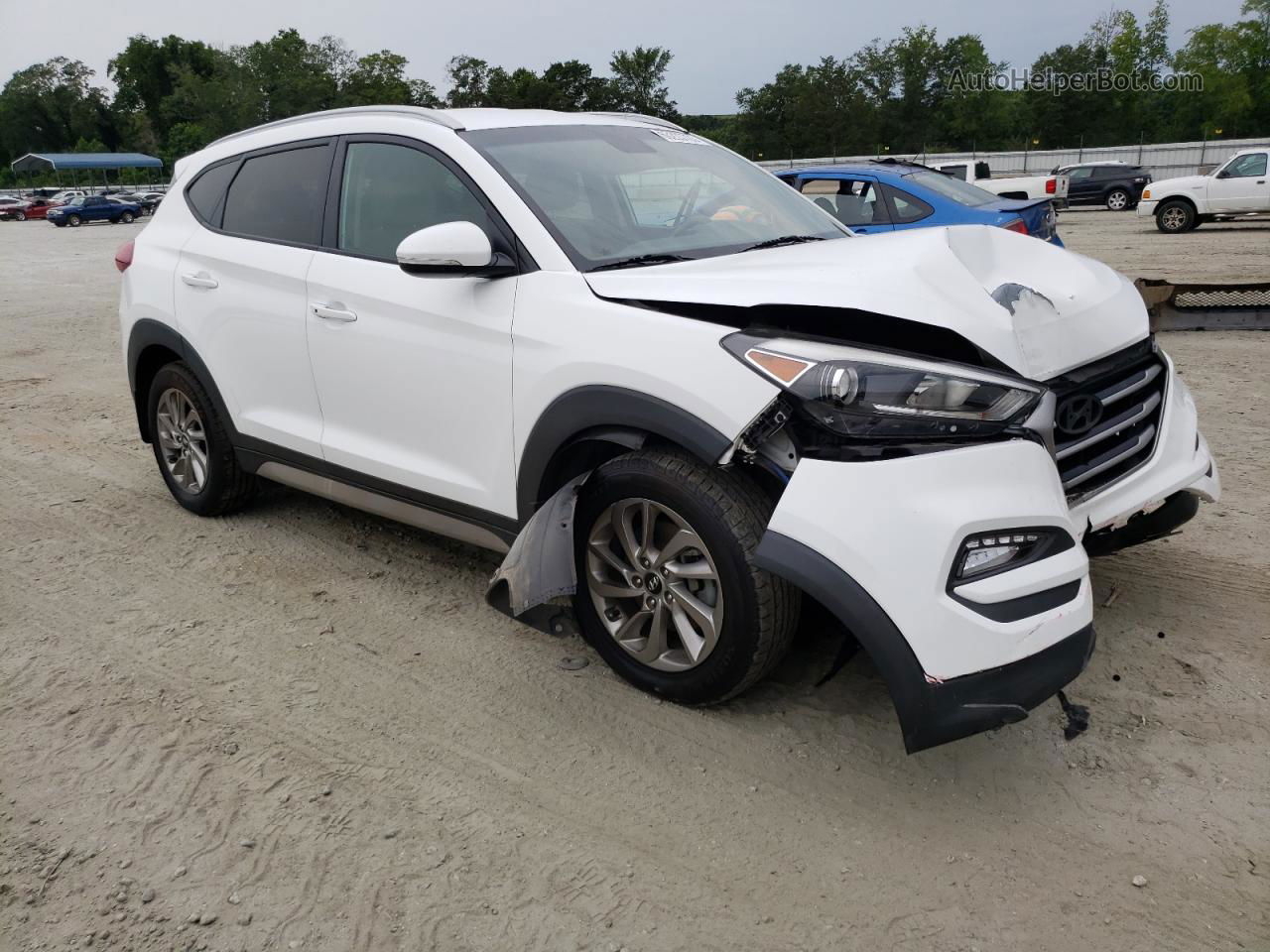 2017 Hyundai Tucson Limited White vin: KM8J3CA45HU531094