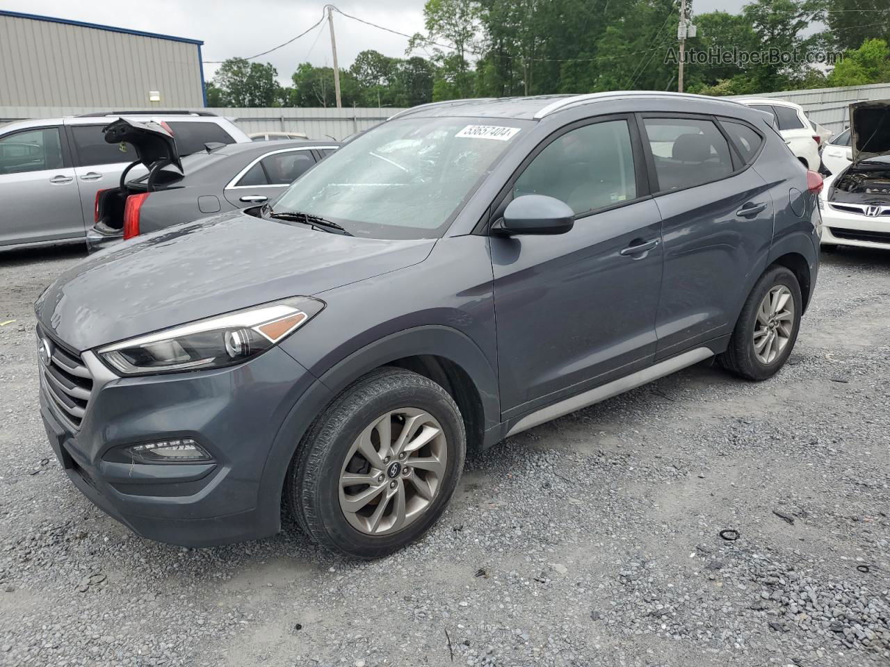 2017 Hyundai Tucson Limited Серый vin: KM8J3CA45HU536537