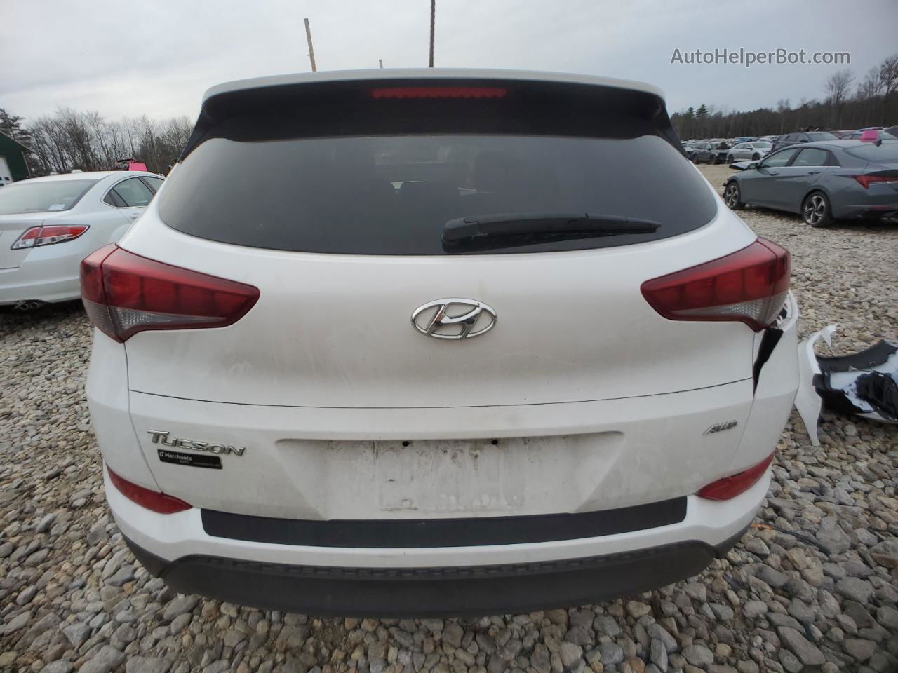 2017 Hyundai Tucson Limited White vin: KM8J3CA45HU586046