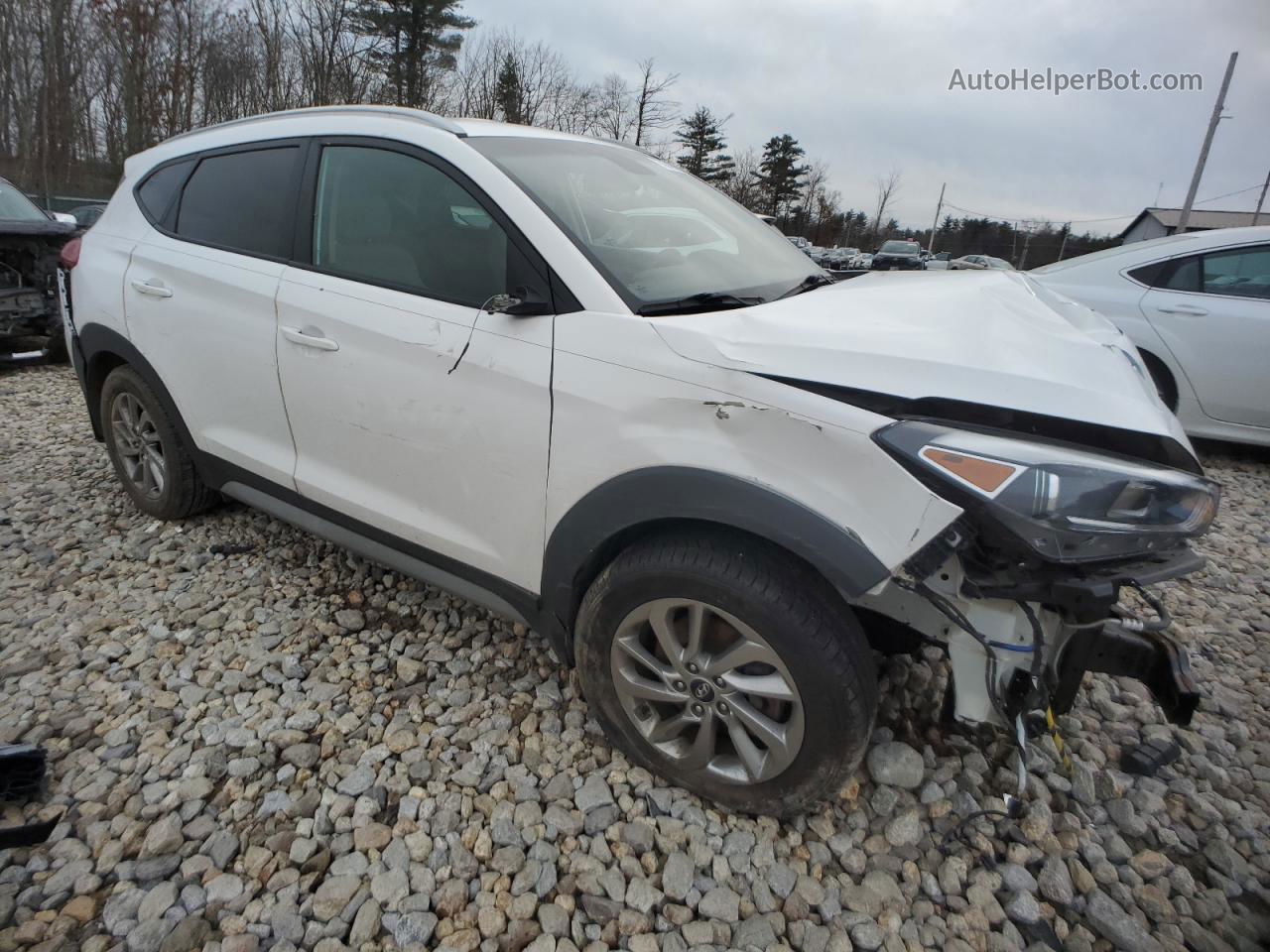 2017 Hyundai Tucson Limited White vin: KM8J3CA45HU586046