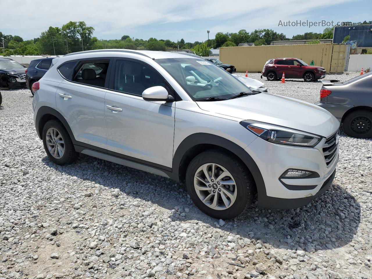 2018 Hyundai Tucson Sel Серебряный vin: KM8J3CA45JU707258