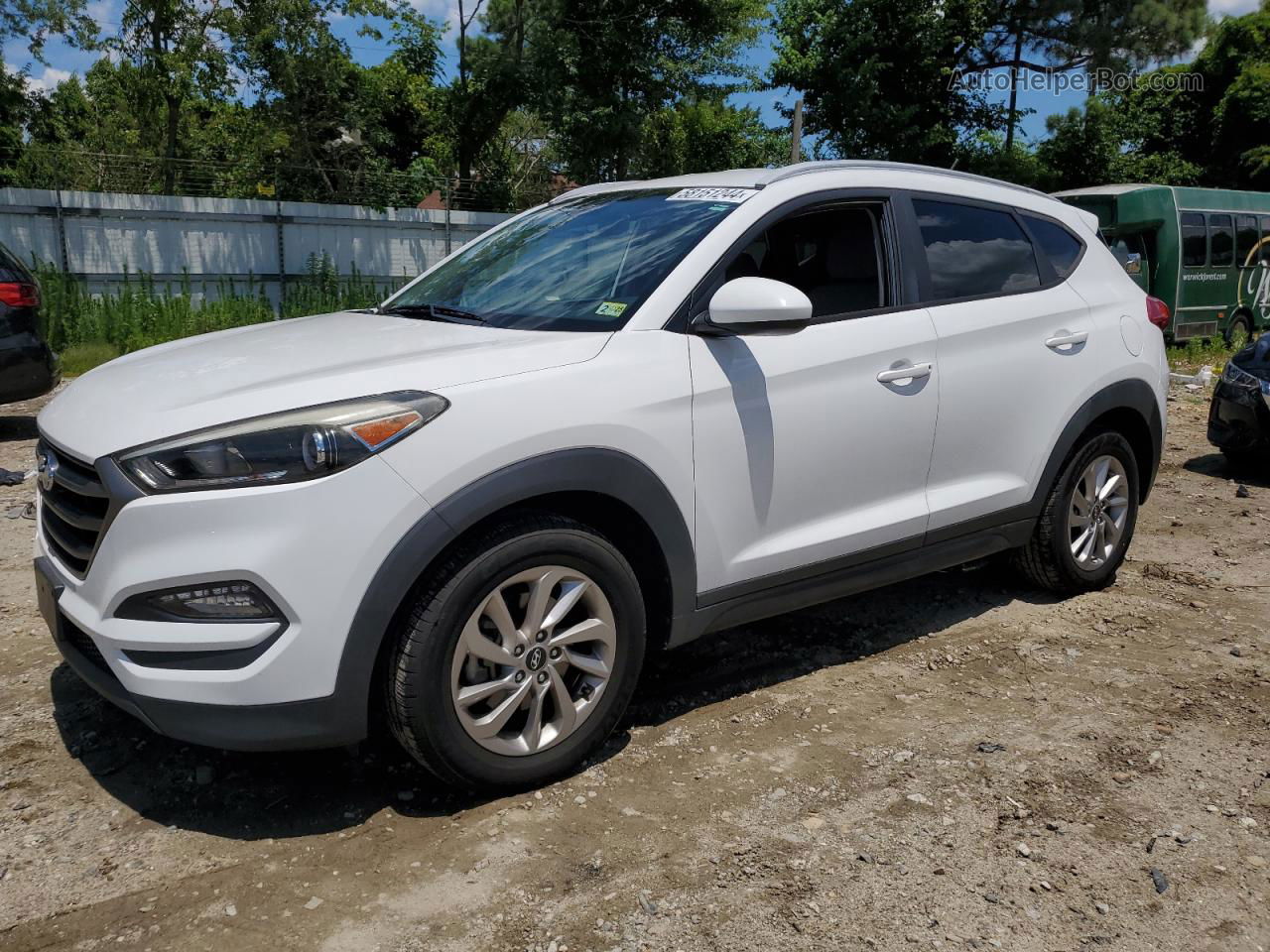 2016 Hyundai Tucson Limited White vin: KM8J3CA46GU073712