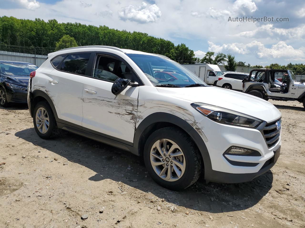 2016 Hyundai Tucson Limited White vin: KM8J3CA46GU073712