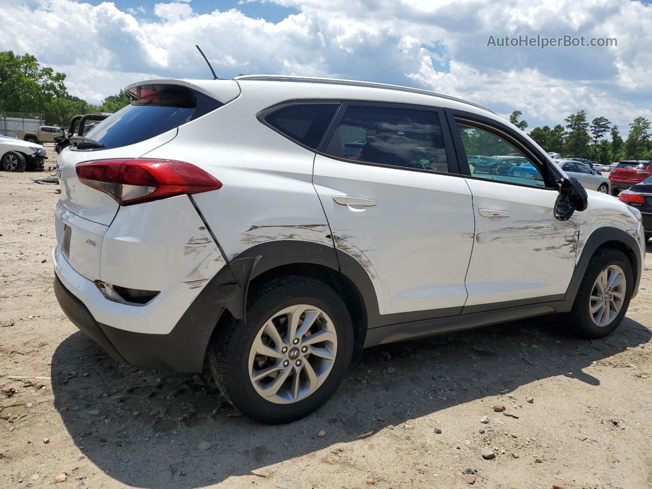 2016 Hyundai Tucson Limited White vin: KM8J3CA46GU073712