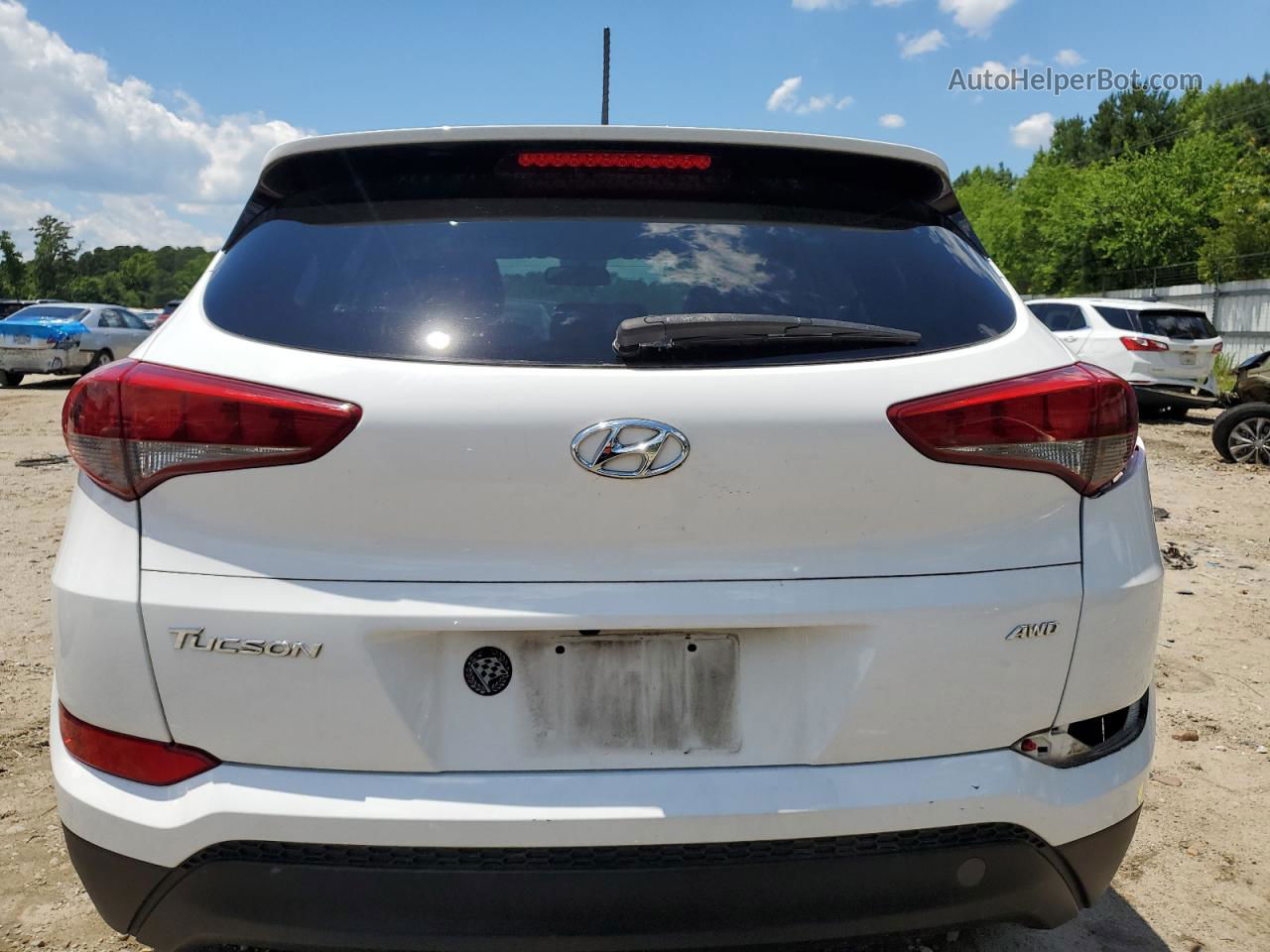 2016 Hyundai Tucson Limited White vin: KM8J3CA46GU073712