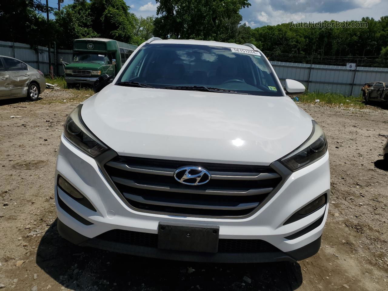 2016 Hyundai Tucson Limited White vin: KM8J3CA46GU073712