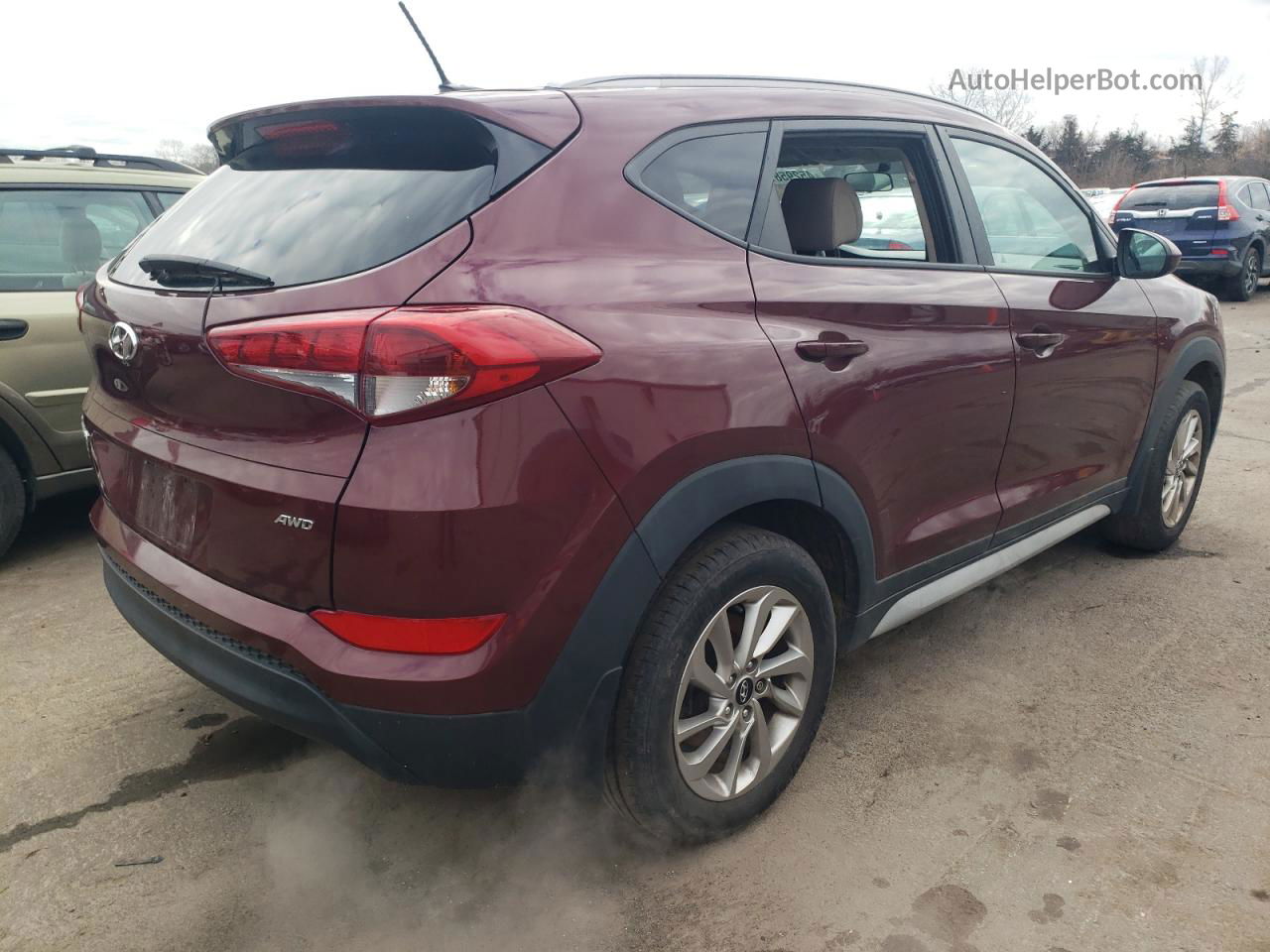 2017 Hyundai Tucson Limited Burgundy vin: KM8J3CA46HU401289