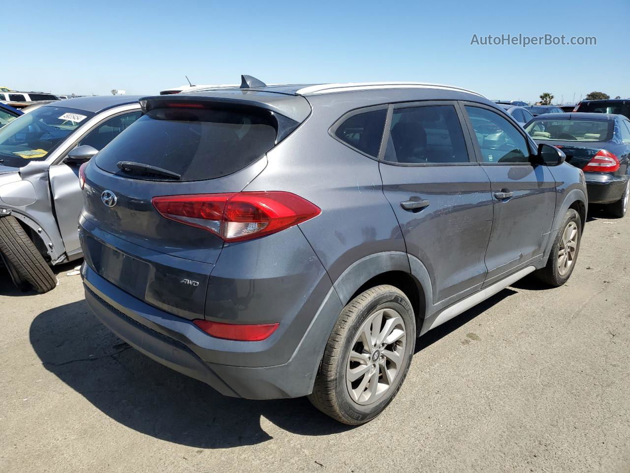 2018 Hyundai Tucson Sel Gray vin: KM8J3CA46JU623806