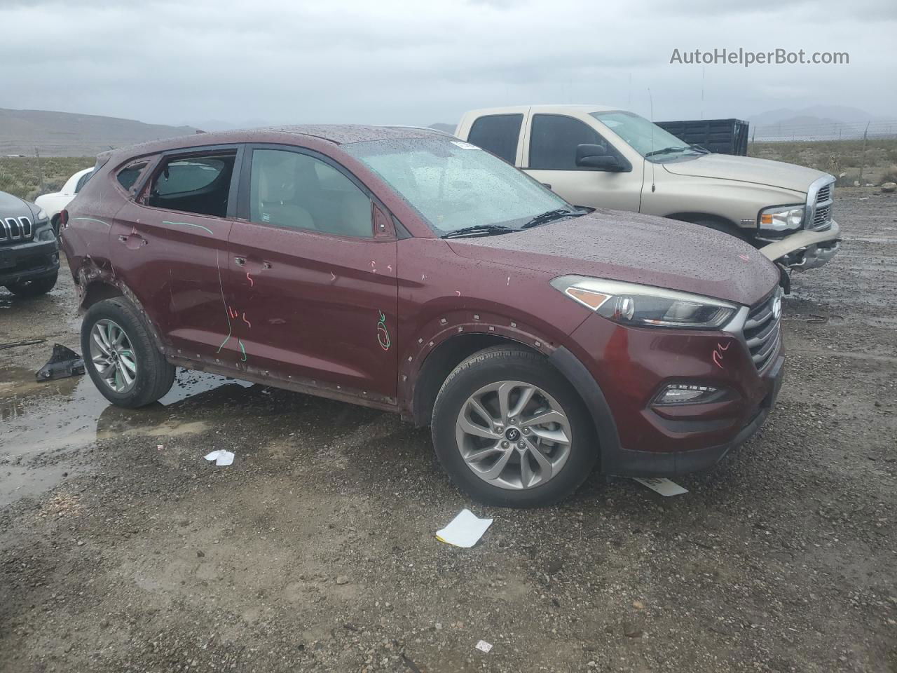 2018 Hyundai Tucson Sel Бордовый vin: KM8J3CA46JU653162