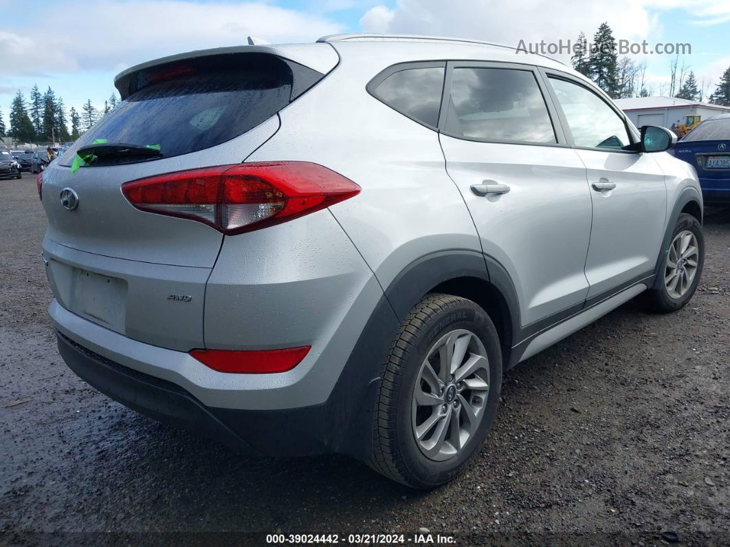 2018 Hyundai Tucson Sel Серебряный vin: KM8J3CA46JU736574