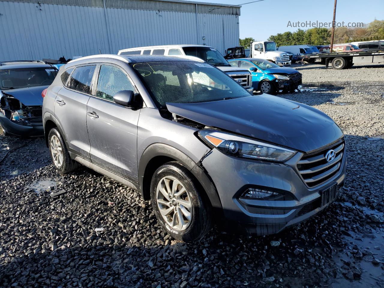 2016 Hyundai Tucson Limited Серый vin: KM8J3CA47GU221592