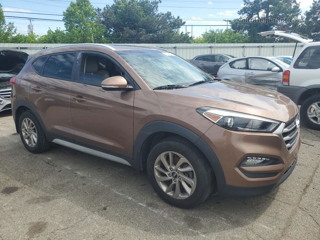 2017 Hyundai Tucson Limited Brown vin: KM8J3CA47HU439730