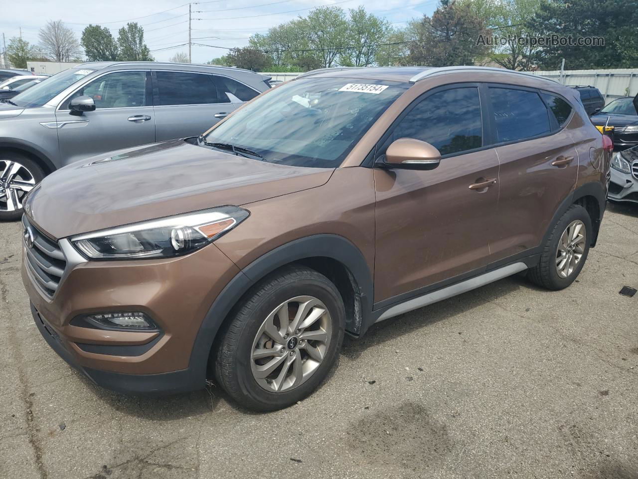 2017 Hyundai Tucson Limited Brown vin: KM8J3CA47HU439730