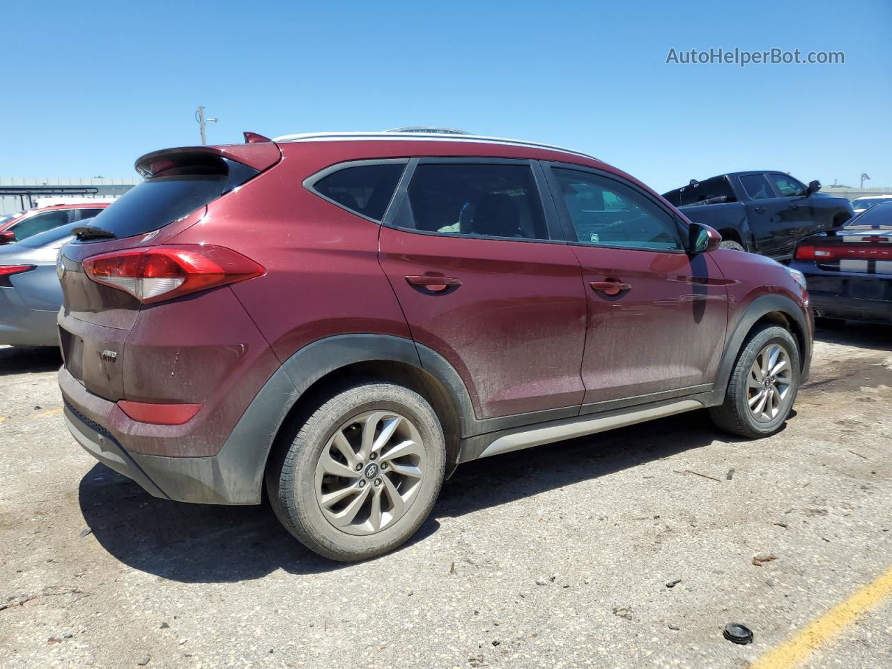 2018 Hyundai Tucson Sel Maroon vin: KM8J3CA47JU650092