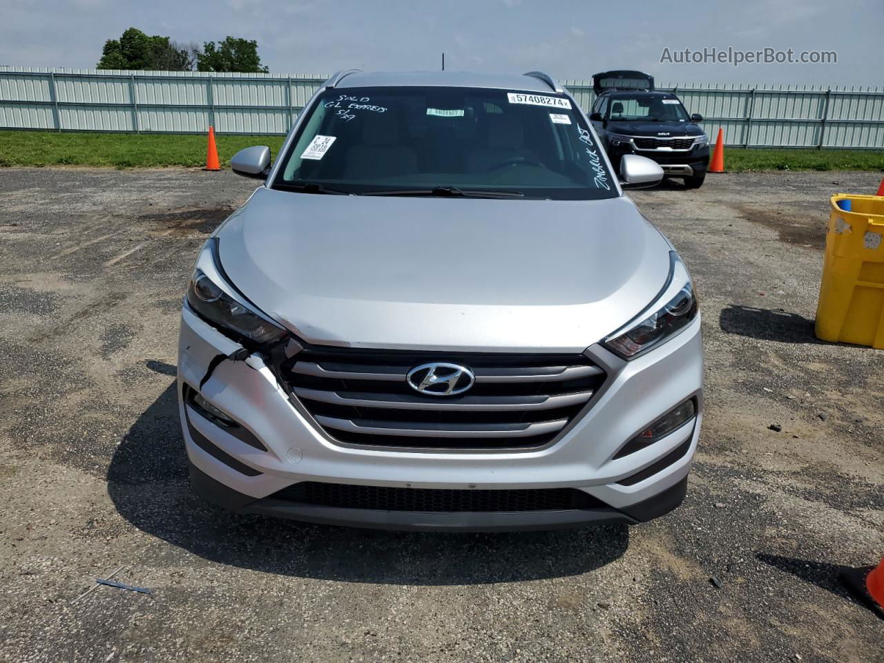 2016 Hyundai Tucson Limited Серебряный vin: KM8J3CA48GU116804